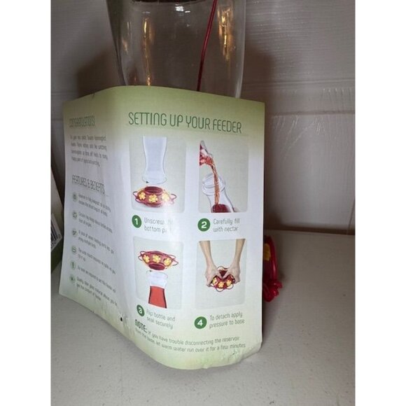 NEW IN BOX Sewanta 30oz Glass Hummingbird Feeder - Picture 5 of 10
